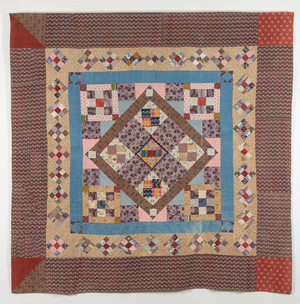 Nine-Patch Frame Quilt, 1850-1900 (textile)
