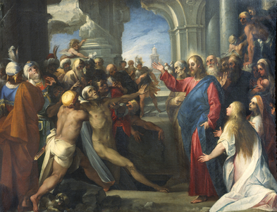 Raising of Lazarus (oil on canvas)