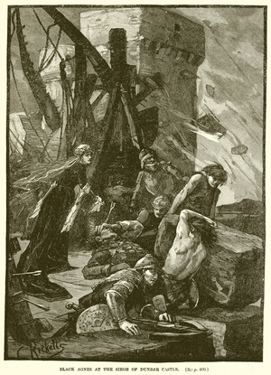 Black Agnes at the Siege of Dunbar Castle (engraving)