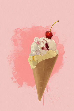 Cherry Custard Ice Cream, 2022 (digital)