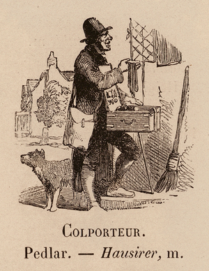 Le Vocabulaire Illustre: Colporteur; Pedlar; Hausirer (engraving)
