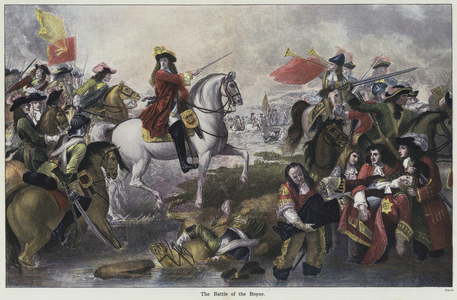 The Battle of the Boyne (colour litho)