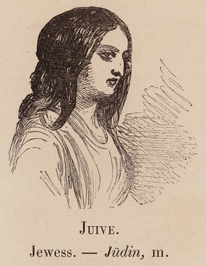 Le Vocabulaire Illustre: Juive; Jewess; Judin (engraving)