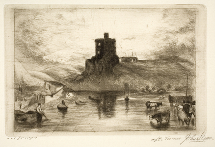Dedham Castle, 1888 (etching)