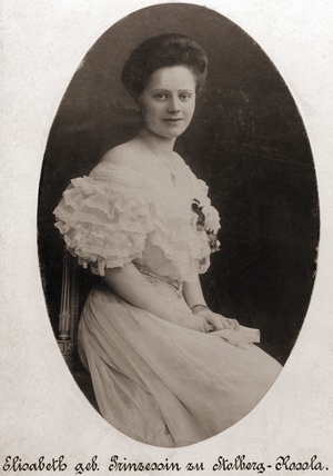 Princess Elisabeth of Stolberg-Rossla, 1909 (b/w photo)