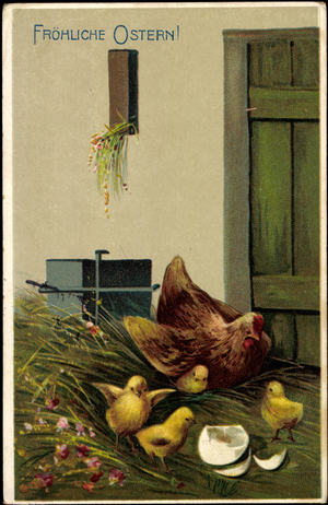 Congratulations Easter, hen with her chicks