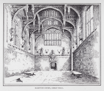 Hampton Court, Great Hall (litho)