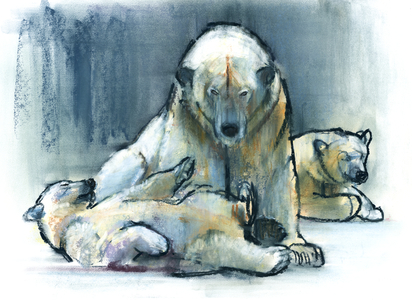 Guardian, 2016 (conté and pastel on paper)