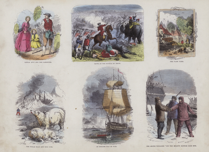 Page from the Attractive Picture Book (coloured engraving)