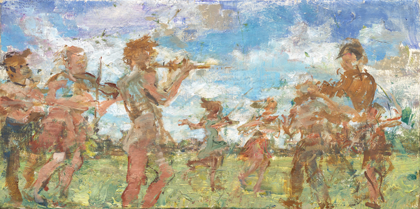 Ceilidh on Blackheath, 2018 (Oil on Panel)