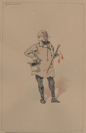 Mr Micawber, c.1920s (pen & ink with w/c on paper)