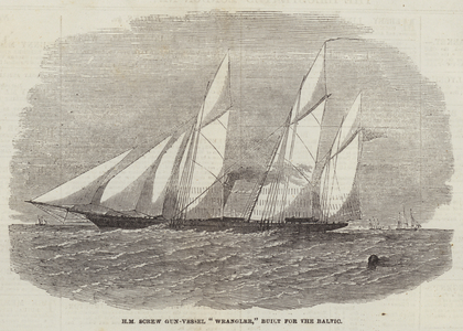 HM Screw Gun-Vessel "Wrangler," built for the Baltic (engraving)