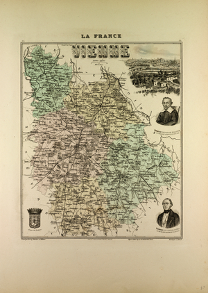 Map of Vienne 1896 France