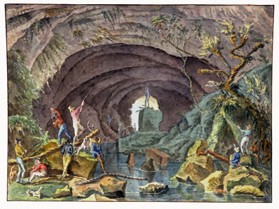 Cave at the Reunion. 1811 (watercolor)
