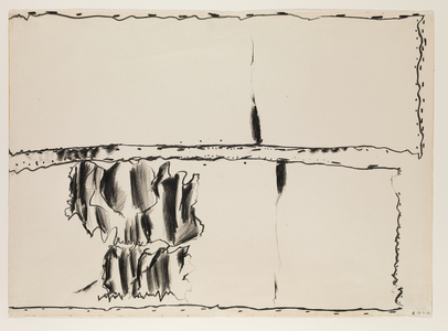 Landscape II, 1960 (black chalk on paper)