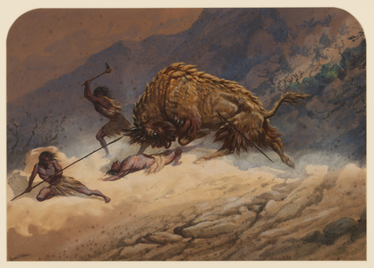 Hunting, 1871 (w/c on paper)