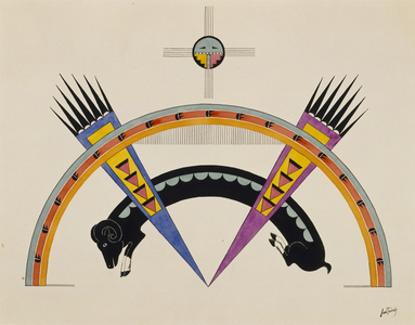 Mountain Sheep, 1922 (tempera on wove paper)