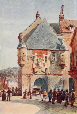Honfleur, Harbour Gateway (colour litho)