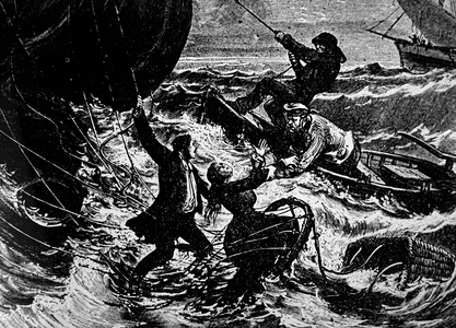 The Duruof being rescued from the North Sea