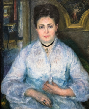 Madame Victor Choquet in white, 1875 (Oil on canvas)