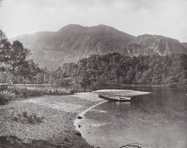 Scotland: Silver Strand, Loch Katrine (b/w photo)