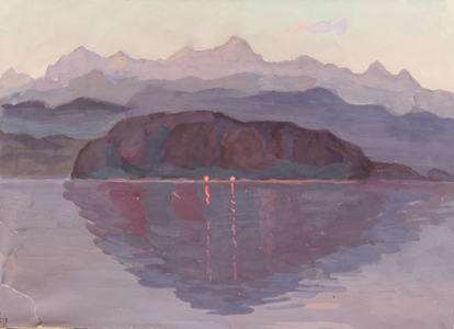 Fires by Night, 1979 (gouache on paper)