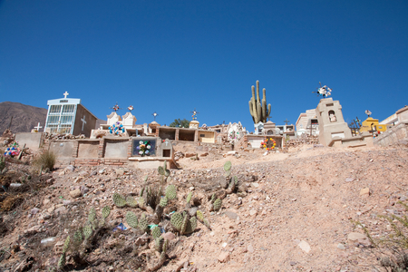 Tombs at the Hillside Cemetery of Maimará, Jujuy, Argentina (photo)