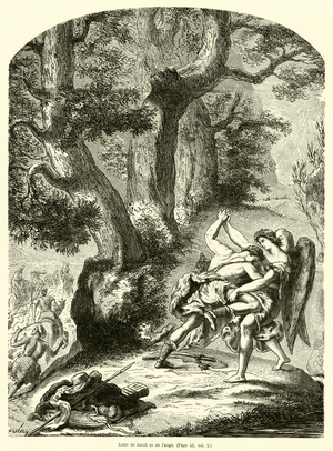Lutte de Jacob et de l'ange (engraving)
