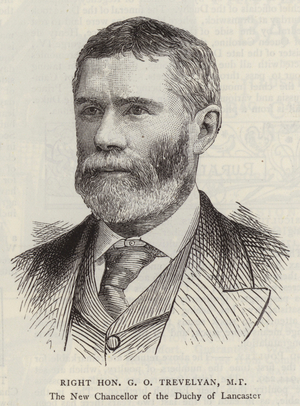 Right Honourable G O Trevelyan, MP (engraving)