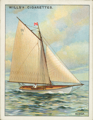Rigs of Ships: Sloop (colour litho)