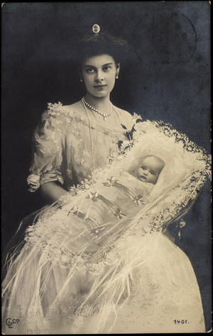 Crown Princess Cecilie of Prussia with baby