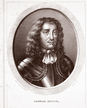 George Monck, attributed to Delavera, engraved by de Ducarme (litho)
