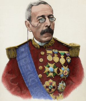 Joaquin Jovellar Soler (1819-1892). Engraving, 1892. Colored.