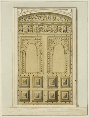 Carved Inner Doorway near Altar, St John's Church (w/c on paper)