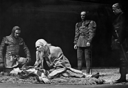 Scene from Shakespeare's 'King Lear,' 1940 (b/w photo)