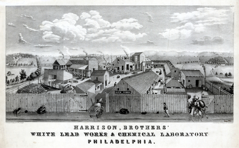 Harrison Brothers' white lead works & chemical laboratory, Philadelphia, printed by Wagner & M'Guigan, 1847 (litho)


