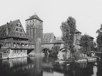 Henkersteg, Nuremberg (b/w photo)