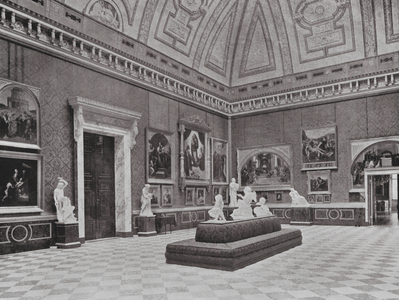 Potsdam, Orangerie, Raffaelsaal (b/w photo)