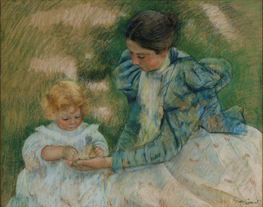 Mother Playing with Child, c.1897 (pastel on paper)
