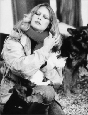Brigitte Bardot at La Madrague, Saint-Tropez, 1970 (b/w photo)