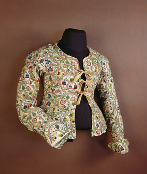 Women’s embroidered jacket, known in the 17th century as a waistcoat