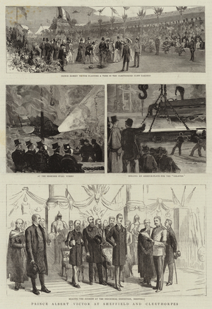 Prince Albert Victor at Sheffield and Cleethorpes (engraving)