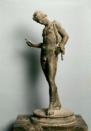 ROMAN ART: ROMAN ART: Statuette of Dionysus (the so-called Narcissus) (bronze)