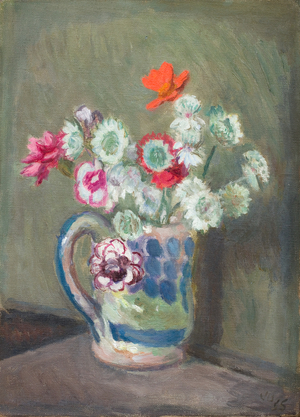 Flowers in Quentin Bell's Mug, 1955 (oil on canvas)