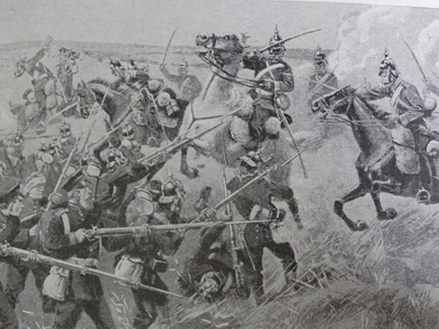 Painting depicting the Hanoverian victory over the Prussians at Langensalza