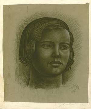 Portrait of a Young Girl (chalk on paper)