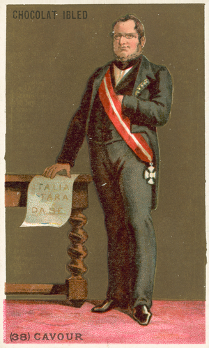 Camillo Benso, Count of Cavour, Italian statesman (chromolitho)