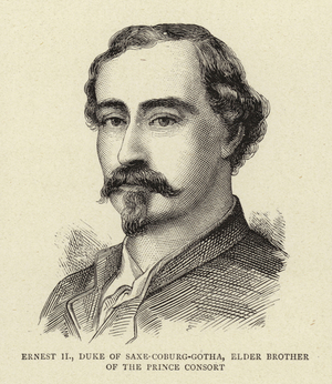 Ernest II, Duke of Saxe-Coburg-Gotha, Elder Brother of the Prince Consort (engraving)