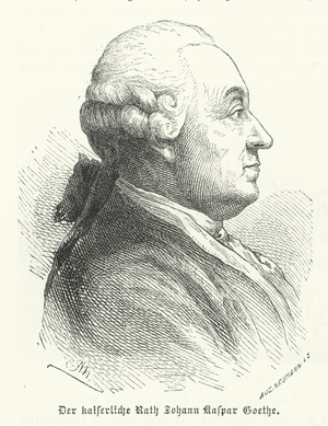 Johann Caspar Goethe, father of the German author Johann Wolfgang von Goethe (engraving)