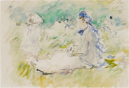 Berthe Morisot Child in a Garden, 1881(watercolor on paper)